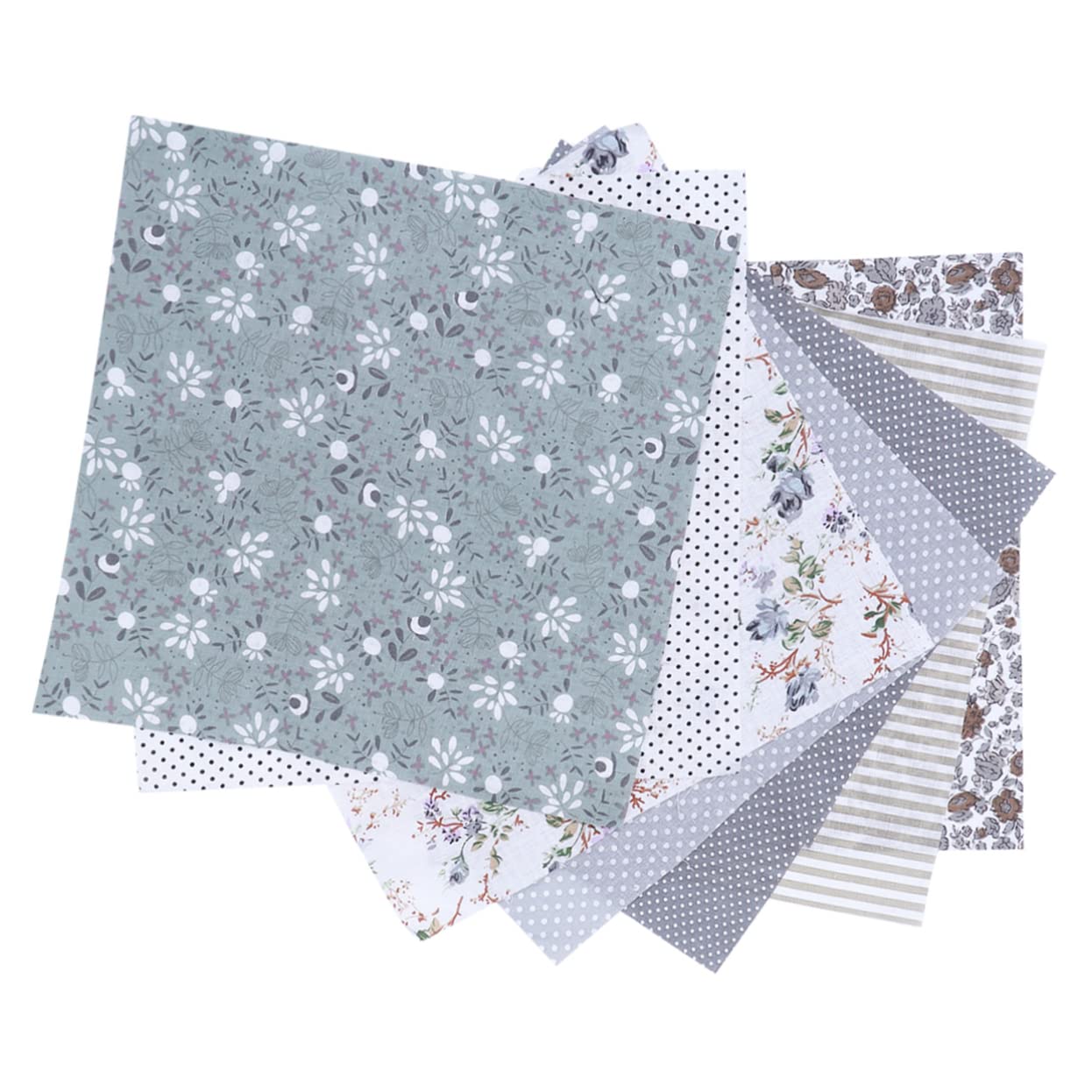 21 Piezas Telas De Algodón De Bricolaje Tejido Artesanal Cuadrados De Tela Artesanal Patchwork De Algodón Con Estampado Floral Textiles De Retazos Costura De Tela De Retazos Grey