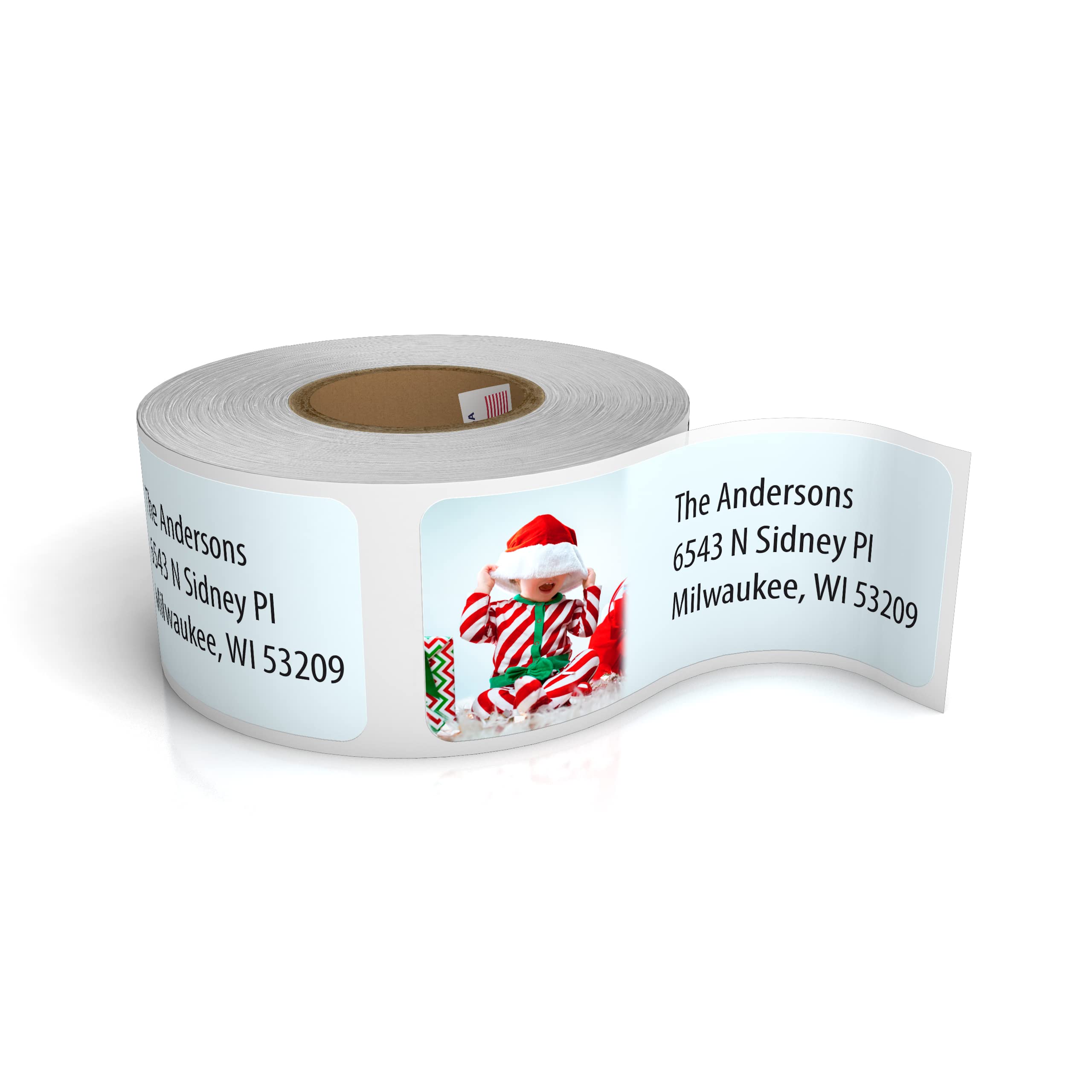 Customized Personalized Address Labels - Made in The USA by Kenco (250 Labels, Christmas)