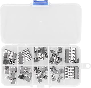 85 Pcs IC Assortment Kit, 10 Specifications Integrated Circuit Chips Home Circuit Work, Wide Purpose, Fine Made, Storage Box
