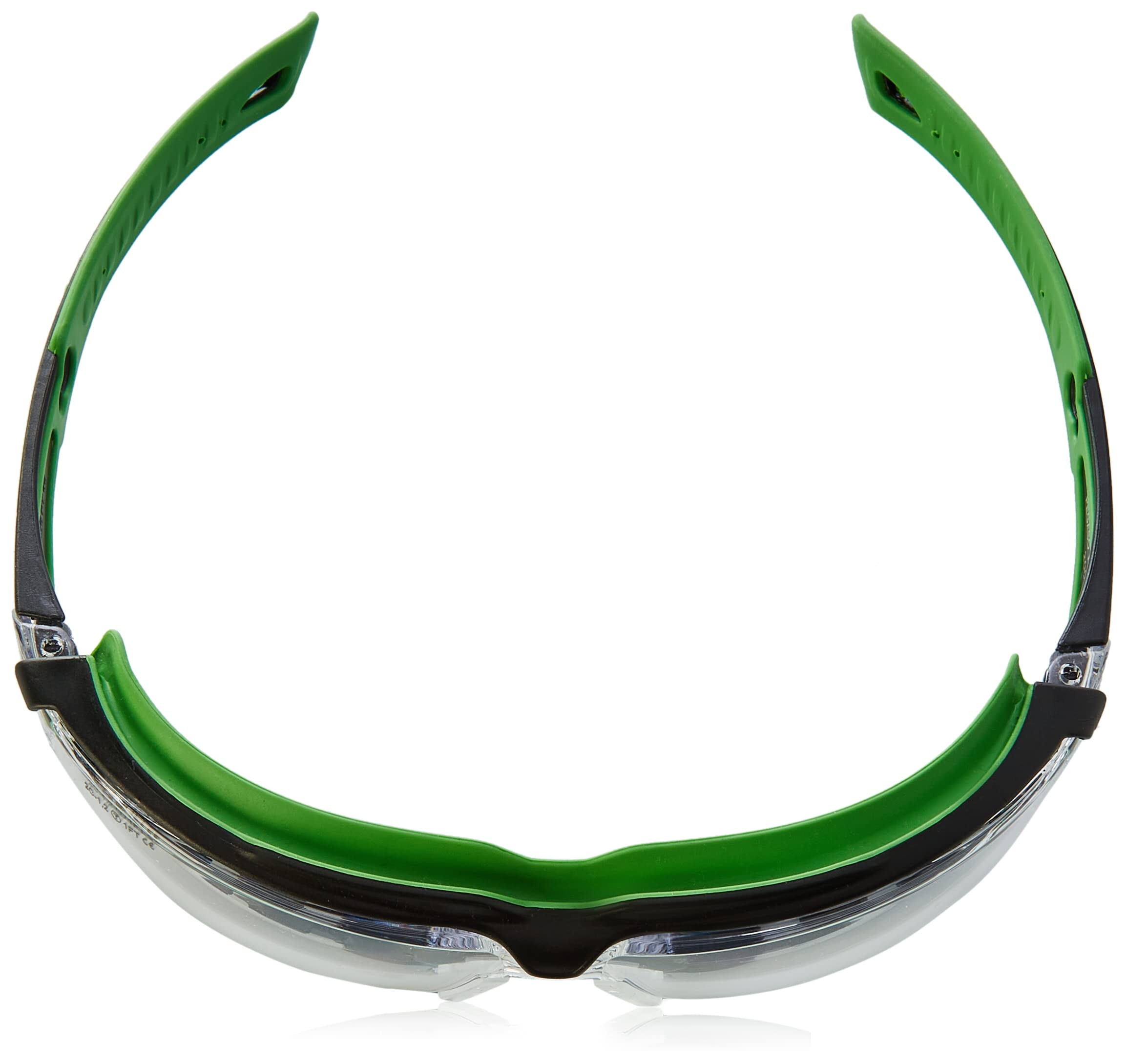 PEGASO 103.03 - Gafas proteccion gama ANTI-IMPACT modelo BLACK WHITE Lente PC Inc. Antivaho Banda elástica, verde y negro, L