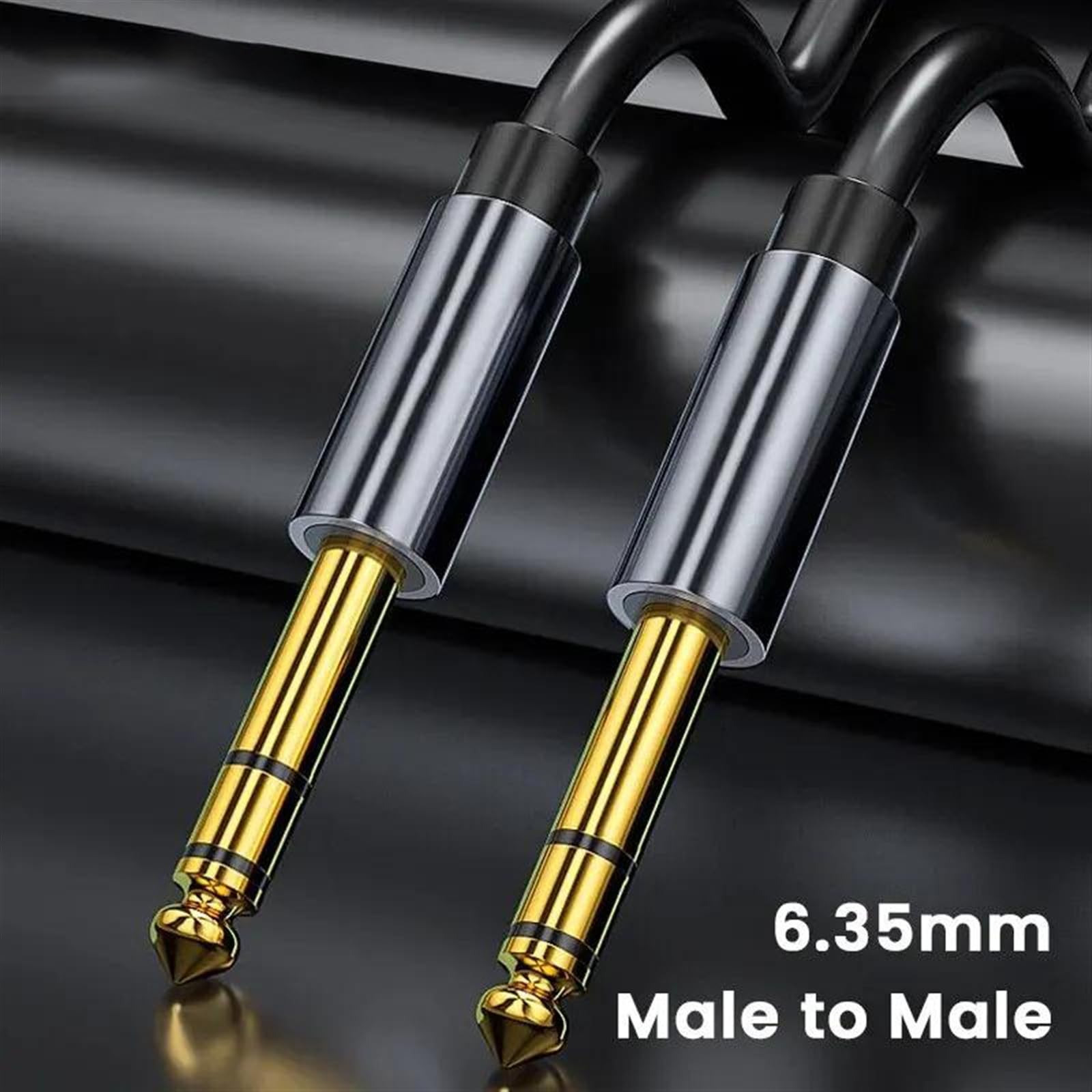 Cable De PVC De Alta Elasticidad, Cable De Instrumento De 6,35mm A 6,35mm, Cable De Guitarra Mono Jack De 1/4 Pulgadas Cable de instrumento Guitarra (Color : 2m)