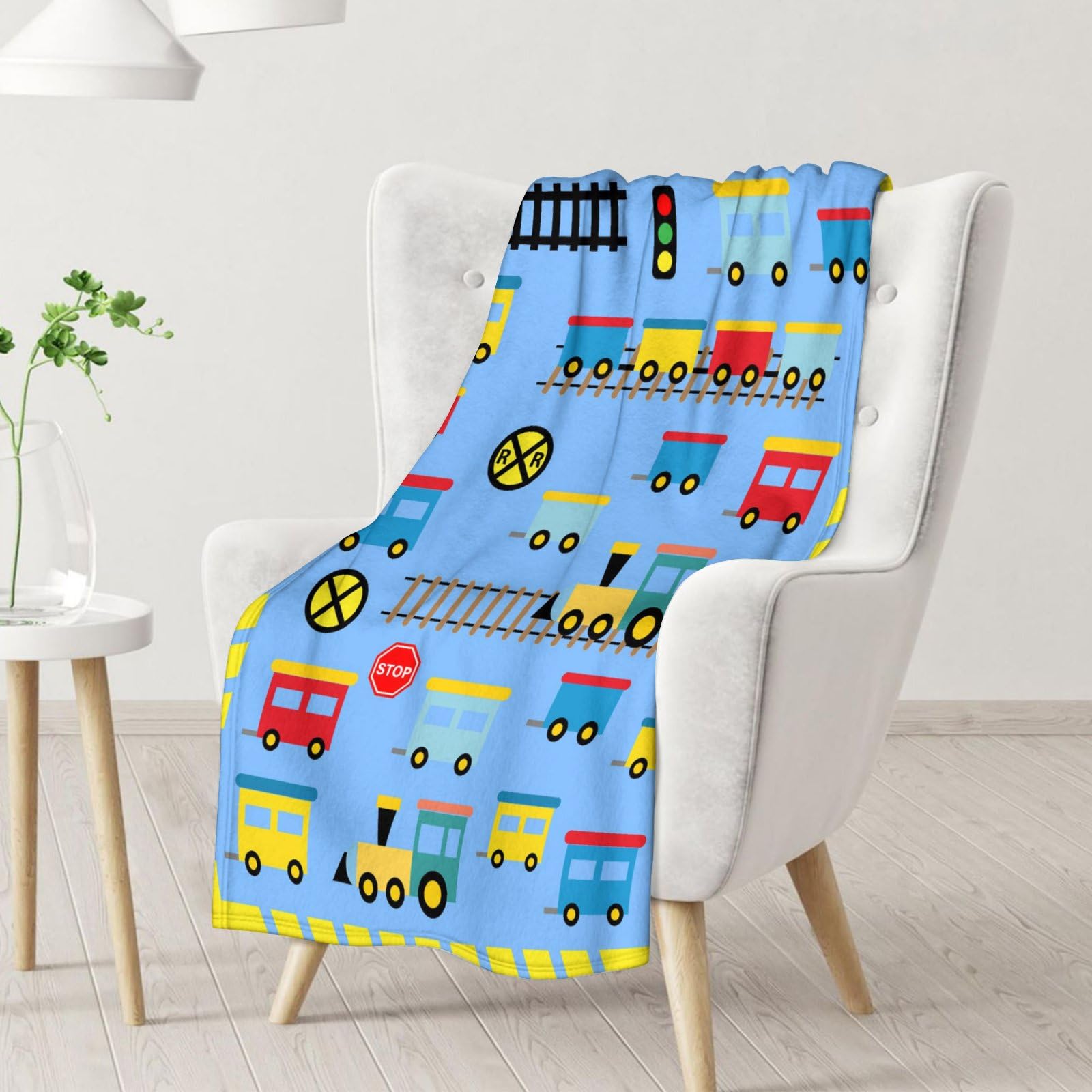 Train Gifts for Boys 4-6 - Warm Cozy Train Blanket - 40