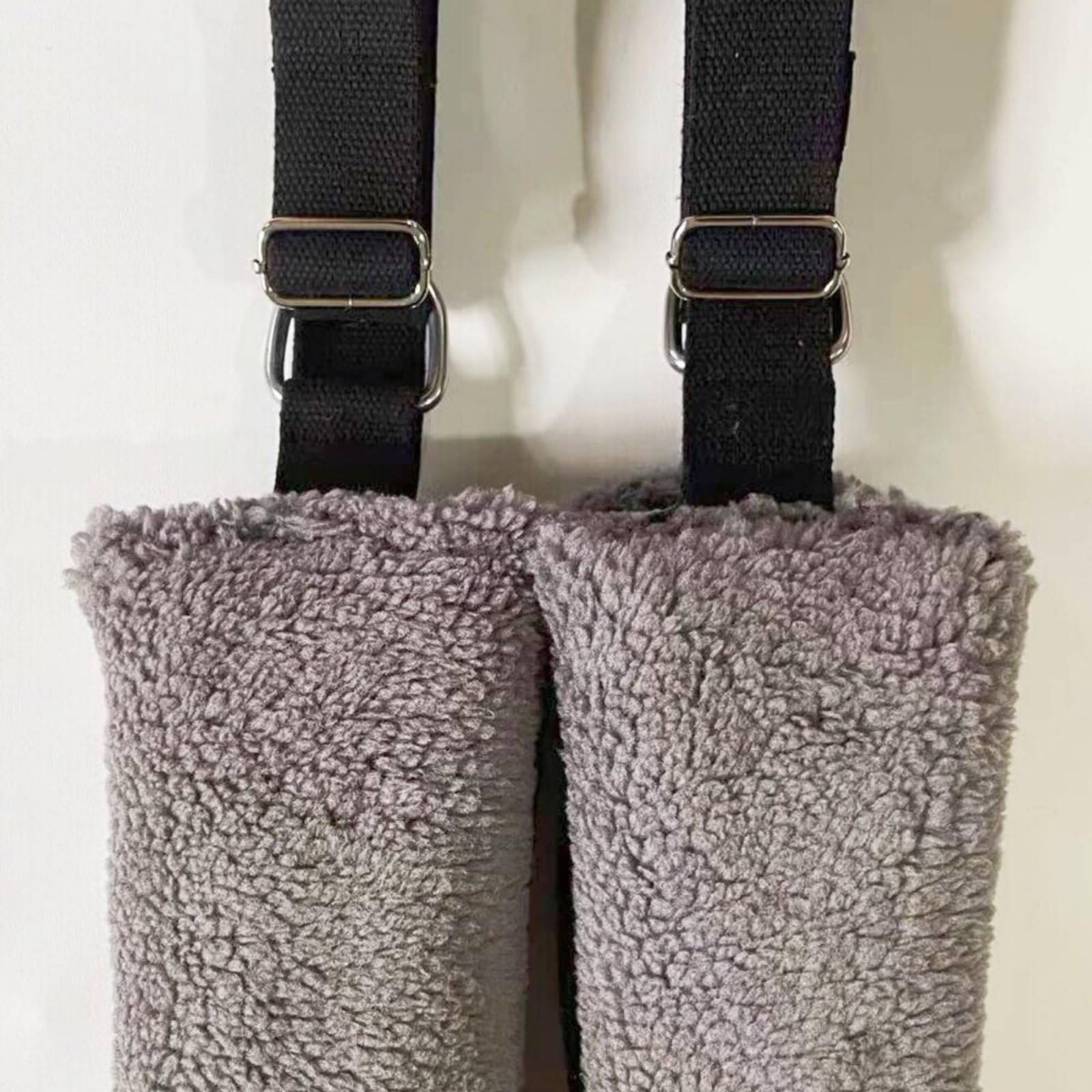 Milageto Correas de Pilates Arnés Correas Cintas con Secciones Acolchadas y Longitud Regulable Adecuadas para Reformer Clases en Estudio Fortalecimiento, Gris