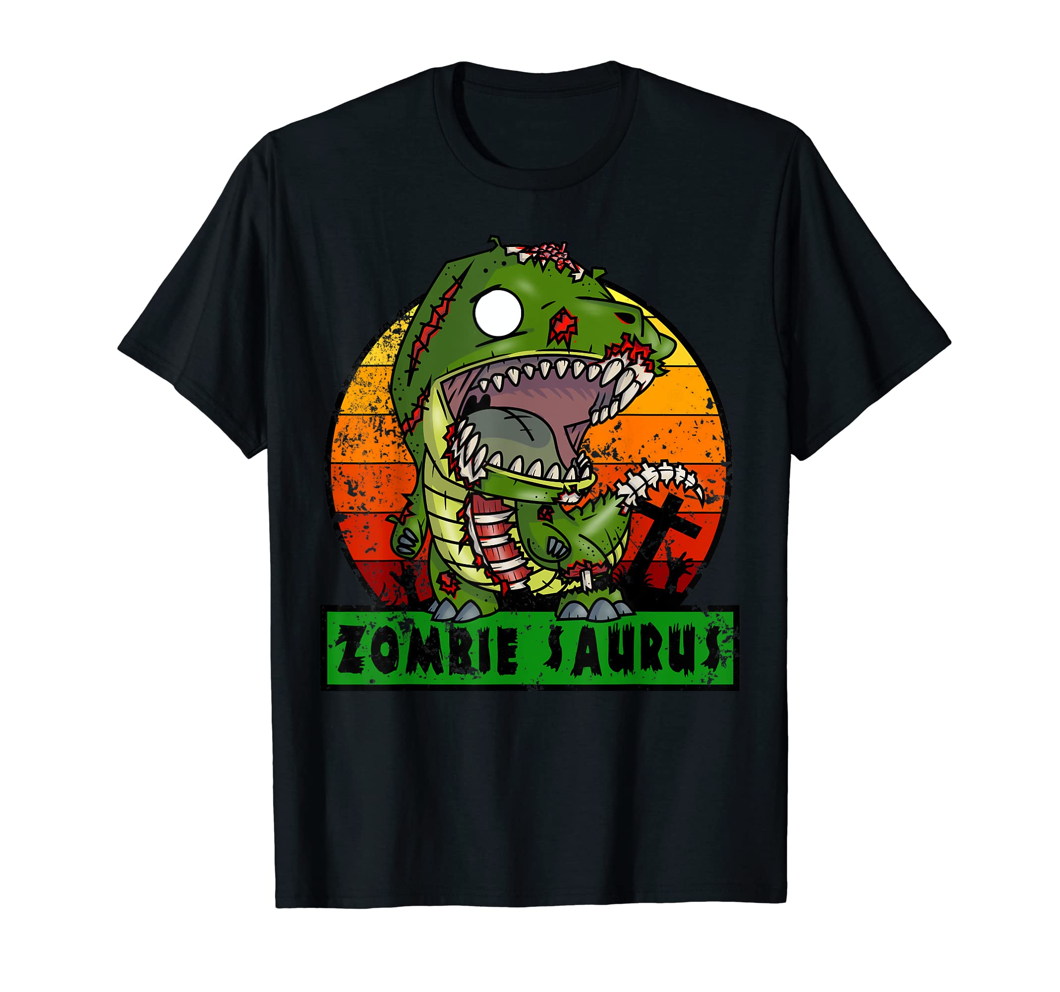 Zombie Saurus Zombiesaurus Dinosaur Halloween Costume Boys T-Shirt