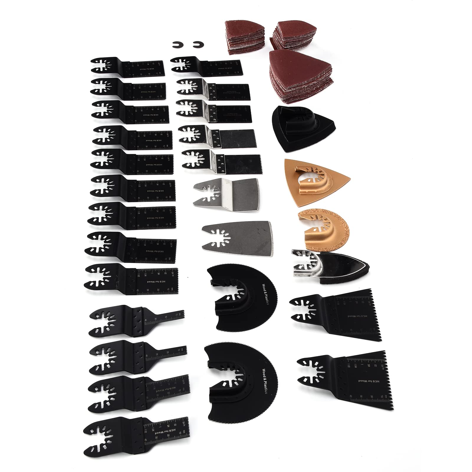 Kit de hojas para herramienta oscilante, hojas de sierra multiherramienta de acero de alto carbono para metal y madera, kit de 22 piezas de accesorios para multiherramienta