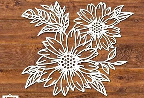 Miniatura 3 de Troqueles de metal con hojas de flores, hojas de girasol, plantillas de corte de boda para álbumes de recortes, manualidades, álbumes de recortes,
