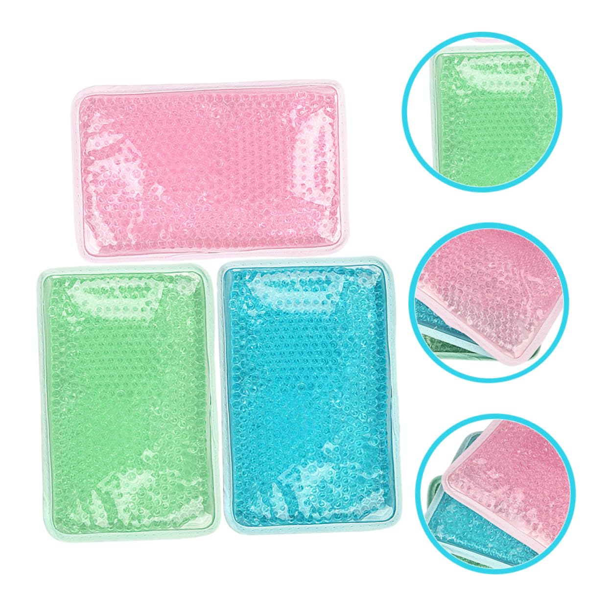 Wiederverwendbare Gel Kühlkompresse aus Pvc für Wärme und Kälteanwendung | Kristallgel, für Taille und Rücken, Schmerzlindernd, 3 Stück-pack, Damen und Herren