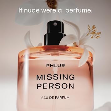 عطر PHLUR Missing Person Eau de Parfum كامل الحجم 50 مل وزيت الجسم Missing Person (4 أونصة سائلة) مع البرغموت والمسك والبرتقال والصندل