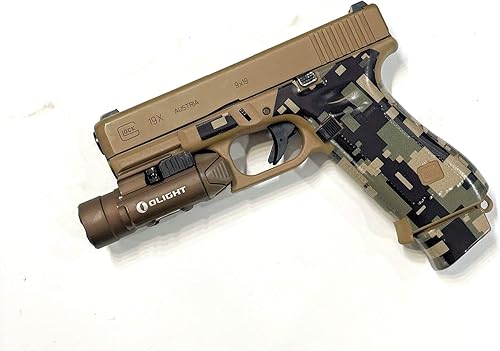 Miniatura 5 de Handleitgrips Envoltura de agarre de vinilo de camuflaje digital verde desierto para Glock 19x