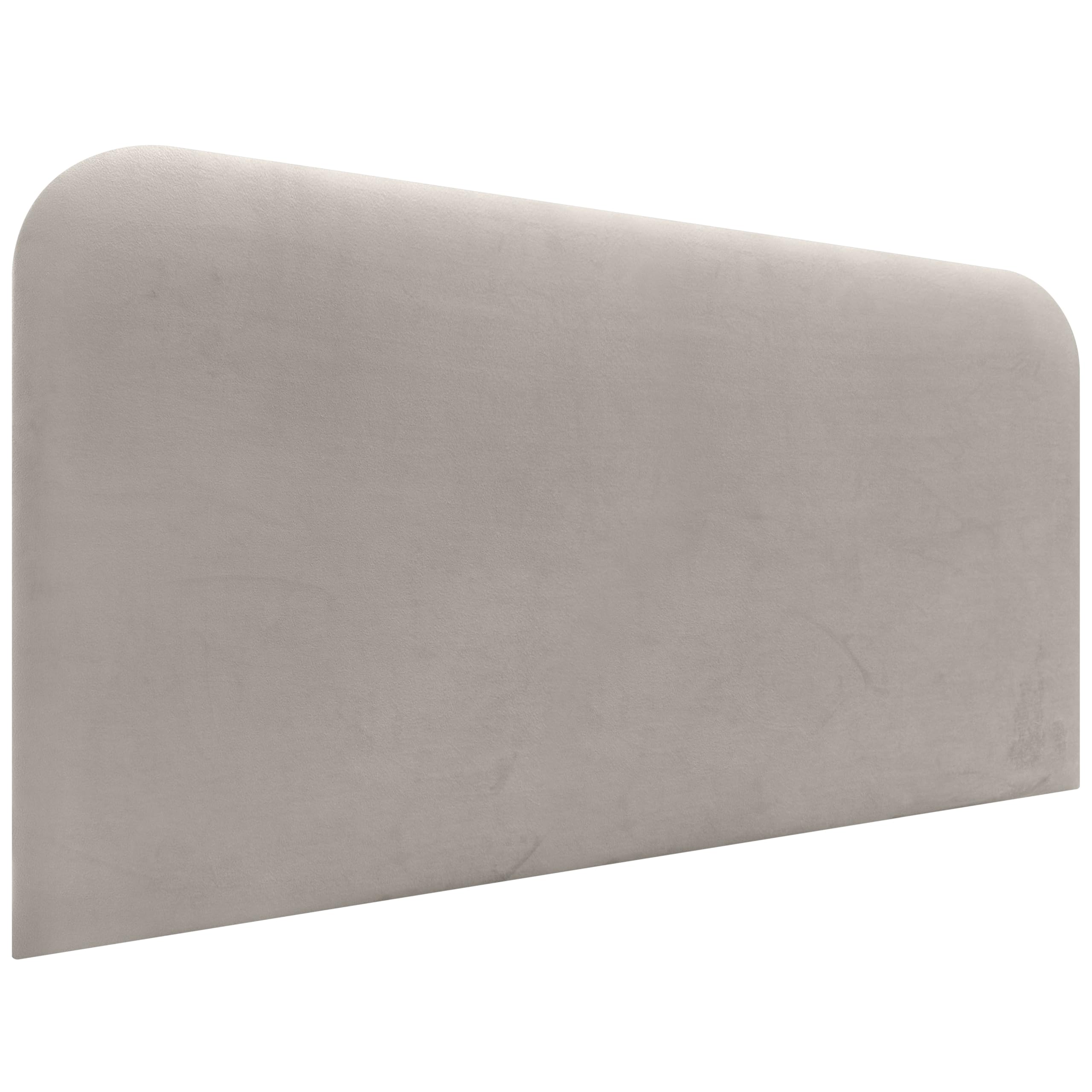 DHOME Cabecero Tapizado Liso Curvo Terciopelo 70cm Altura para Pared Acústicos Cabeceros Absorbentes Cabezal Cama Dormitorio (Beige, 150cm)