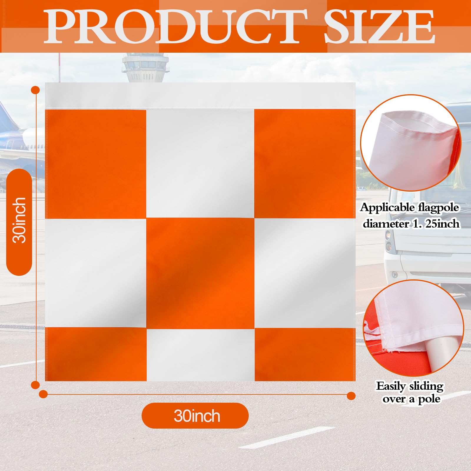 Amazon.com: Riakrum 1 Pack Heavy Duty Airport Flag 30 x 30 Inch
