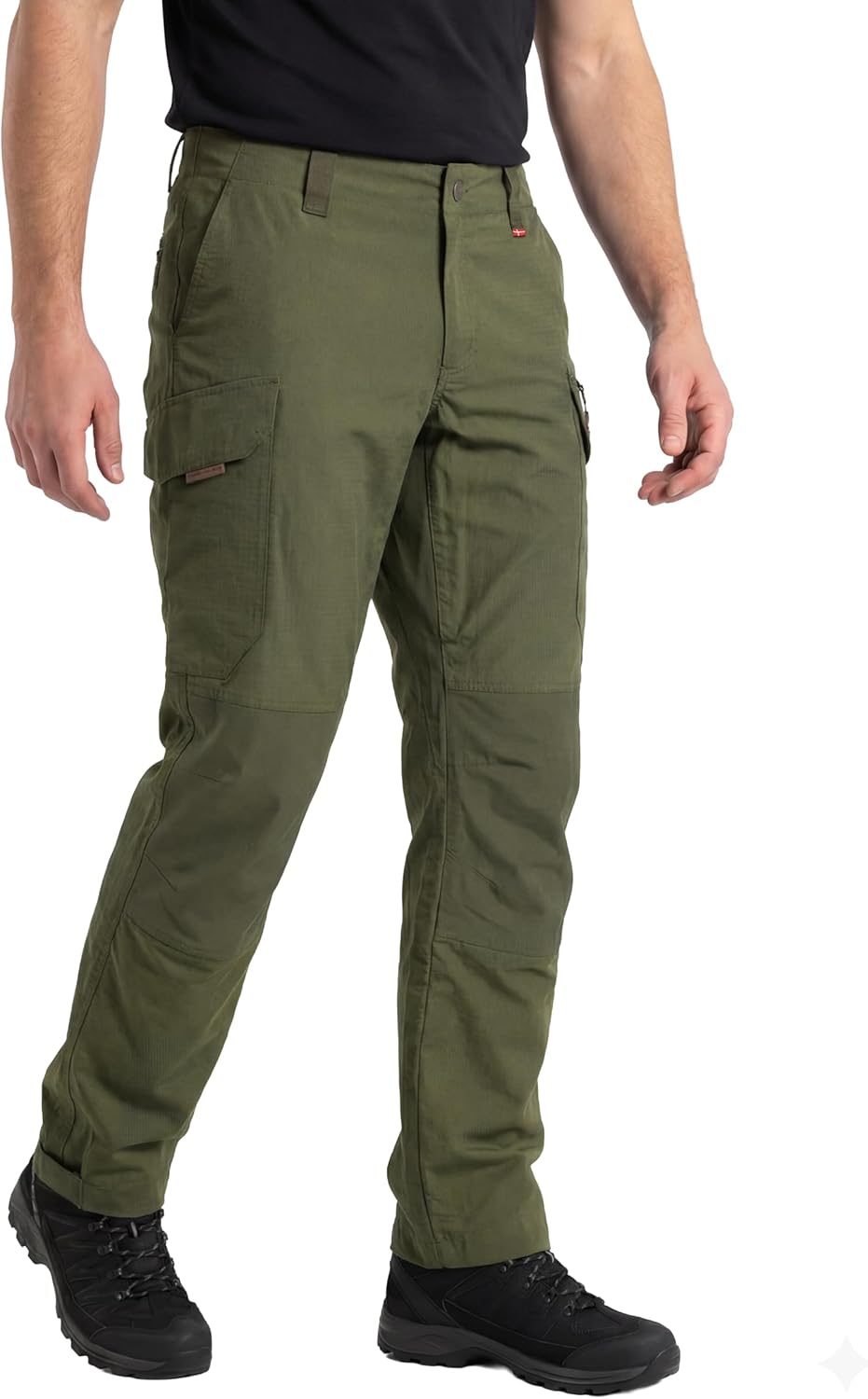 DANISH ENDURANCE Hiking Pants for Men, Softshell Lightweight Water-Resistant Outdoor Trousers with Stretch and Cargo Pockets