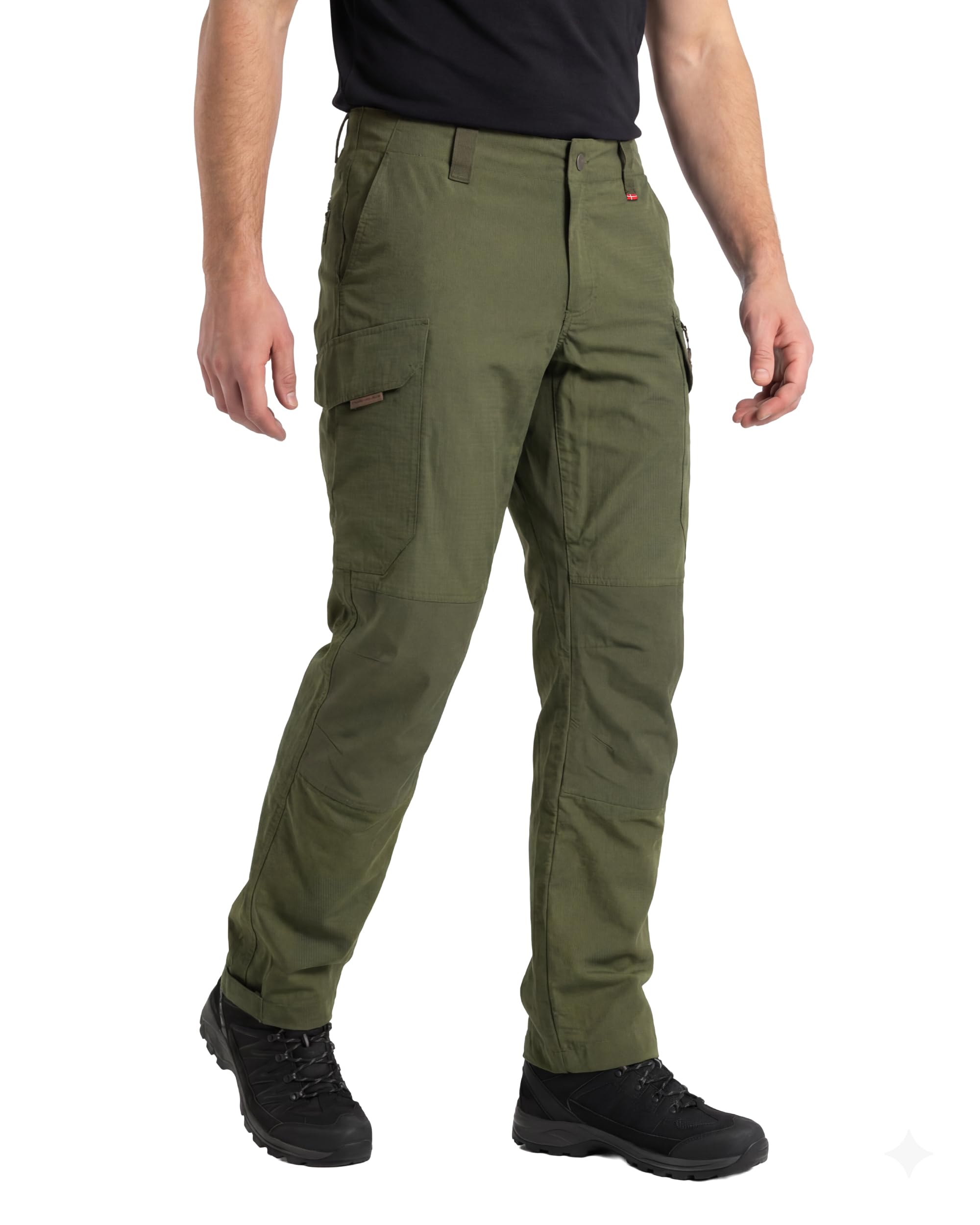 DANISH ENDURANCE Wanderhose Herren für Sport und Outdoor Bekleidung, Wasserabweisende Arbeitshosen Männer, Robuste Softshellhose Herren, Trekkinghose mit normaler Passform