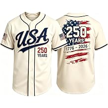 250 Anniversary Jersey Patriotic USA 250th Anniversary Baseball Jersey Statue of Liberty Print Shirt American 250 Years Flag Button Down Shirts Breathable Short Sleeve Polo Tee