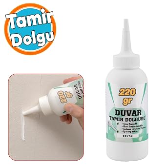 Pratik Duvar Çatlak Delik Giderici Tamir Dolgusu (220 gr) Beyaz Macun Boşluk Doldurucu Onarıcı