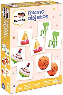 Diset, Memo Photo Objects, Juego Educativo de Memoria Visual para niños a Partir de 3 años, Multicolor