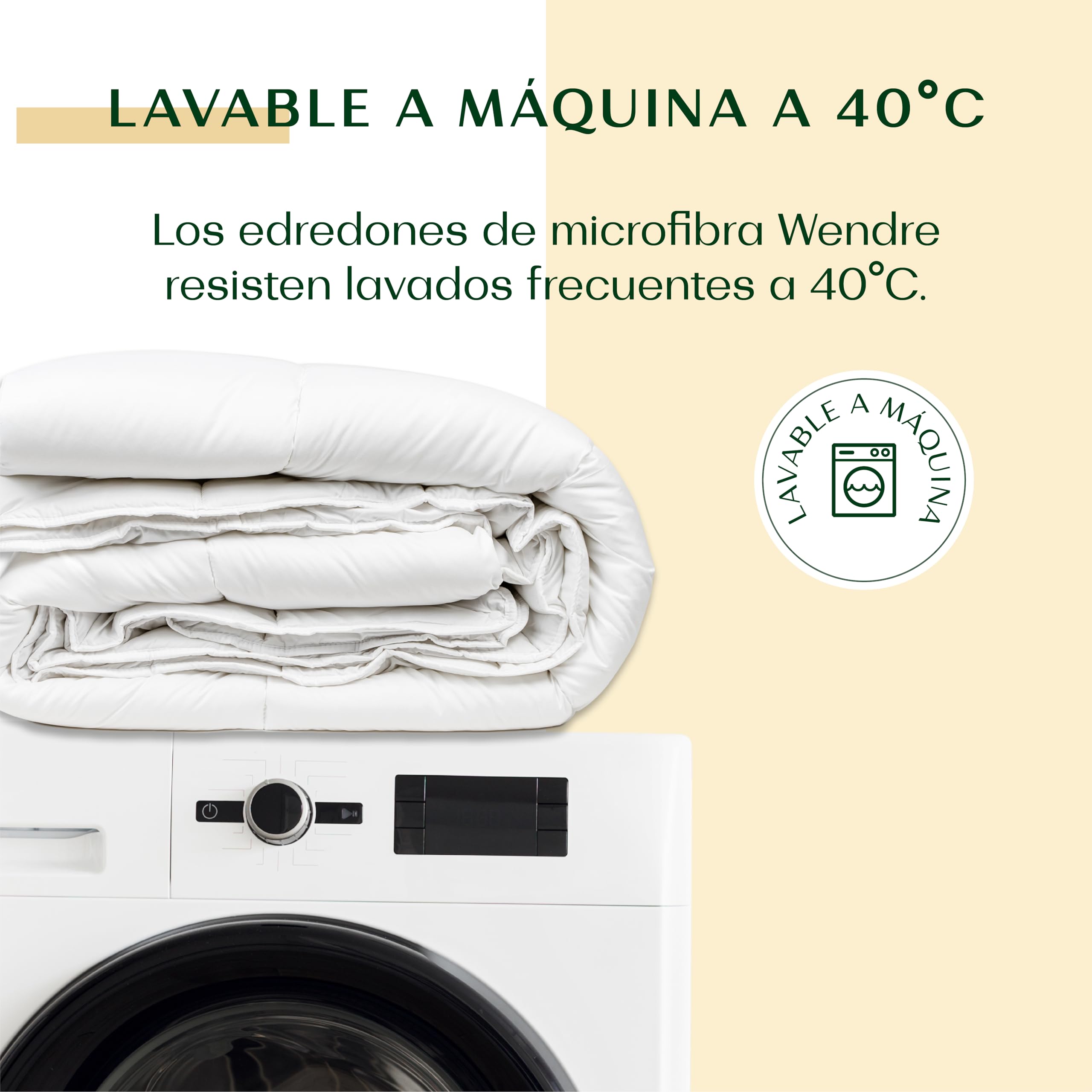 Wendre Edredón Nórdico Entretiempo 200x220 cm – 300 g/m² Transpirable y Ligero – Microfibra Hipoalergénica, Certificado Oeko-Tex, Fabricado en Europa
