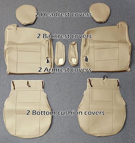 Miniatura 2 de Funda protectora para asiento delantero y 2 apoyabrazos, de piel sintética, personalizada, original, para Chevy.