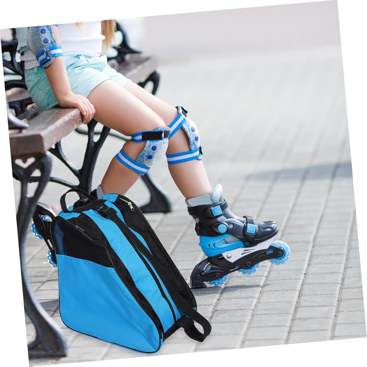 Roller Skates Bag Three Design Multifunctional Storage Pouch for Skating Shoes Lightweight and Stylish Organizer for Women and Girls Suitable for Indoor and Outdoor Use