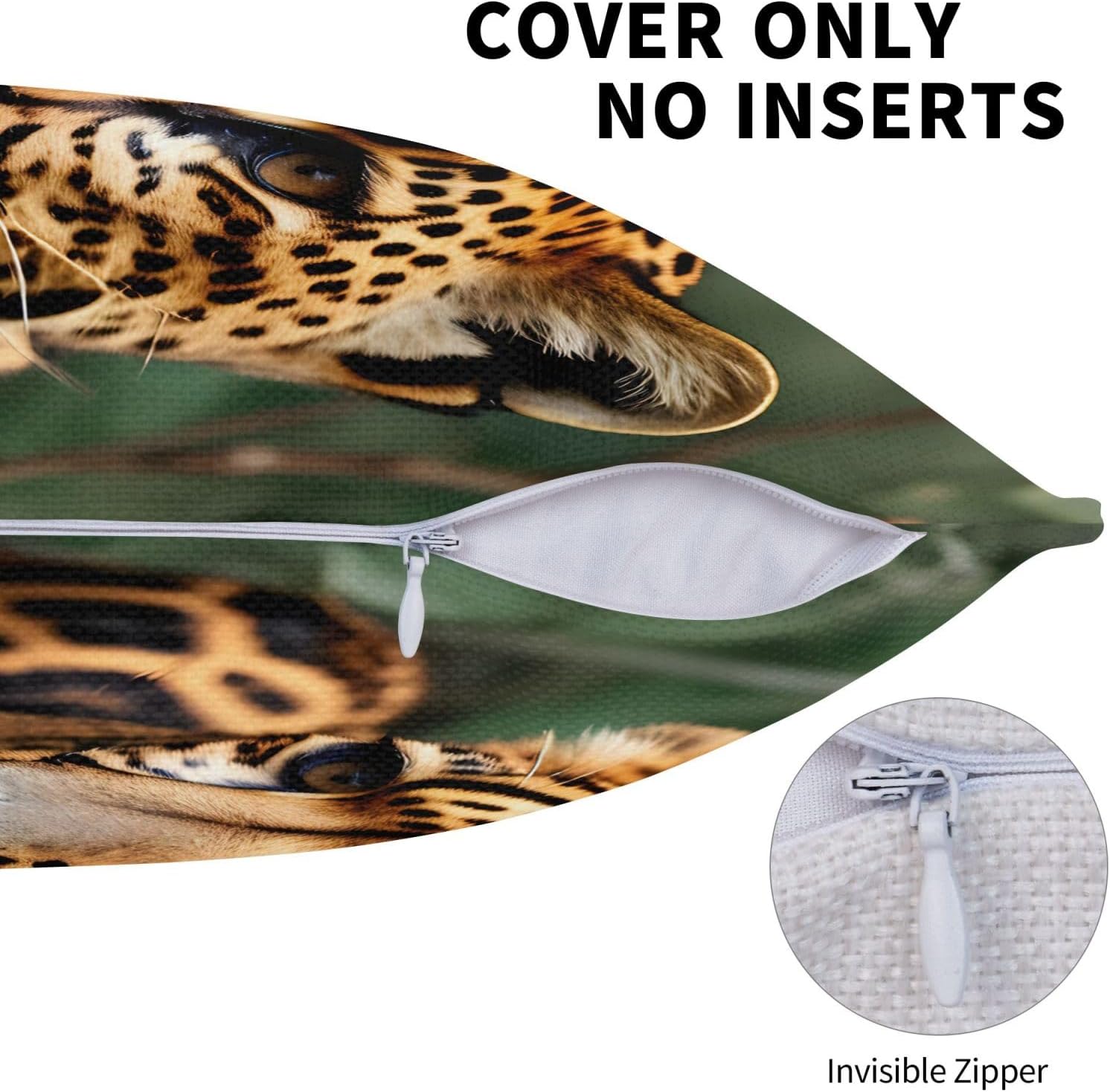 Leopard Pattern Imitation Linen Pillowcase -2 Sets, Fashionable Home Decoration, Used for Sofas, Gardens, beds