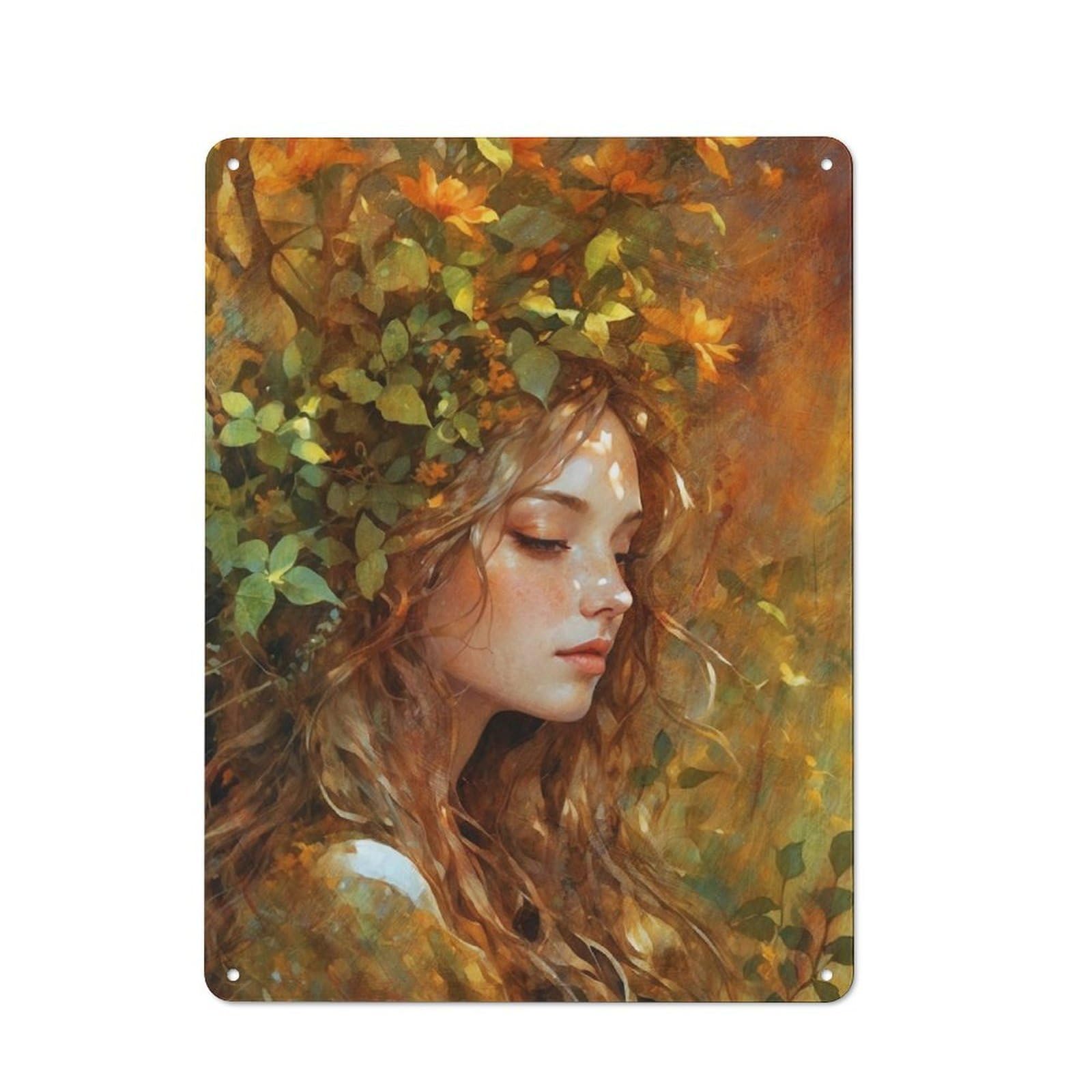 Junmoney Whispers Of Autumn Metal Plaque 40X30cm With For Garage Wall, Retro Decor, For Garage Decor Collectors Refreshing A Room In Autumn