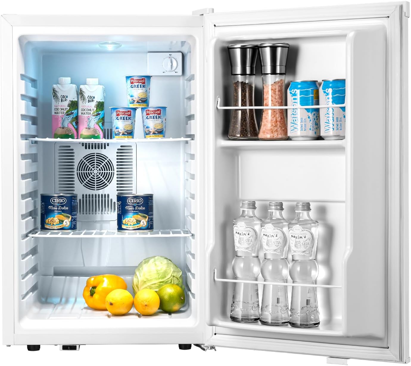 Mini Fridge & Cooler - 70 Liter Small Fridge for Bedroom, 38-72℉ Small Refrigerator for Office, Home, Apartment, Thermoelectric Electric Cooler for Skincare, Food, Drinks(2.47 cu.ft)
