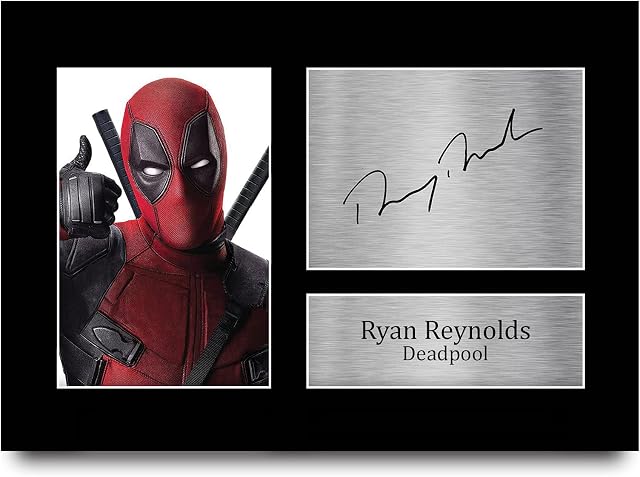 HWC Trading Ryan Reynolds Gift A4 Printed Autograph Deadpool Gifts Print Photo Picture Display