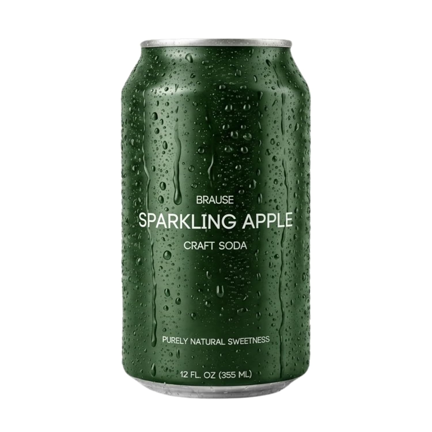 Brause Sparkling Apple German Craft Beverage - Award-Winning Premium Non-Alcoholic Champagne/Cider, Sharp Bubbles + Crisp Apples, Zero Alcohol, Purely Natural Sweetness, Clean & Honest Ingredients, Luxury Design & Feel, 12-Pack of 12oz Cans