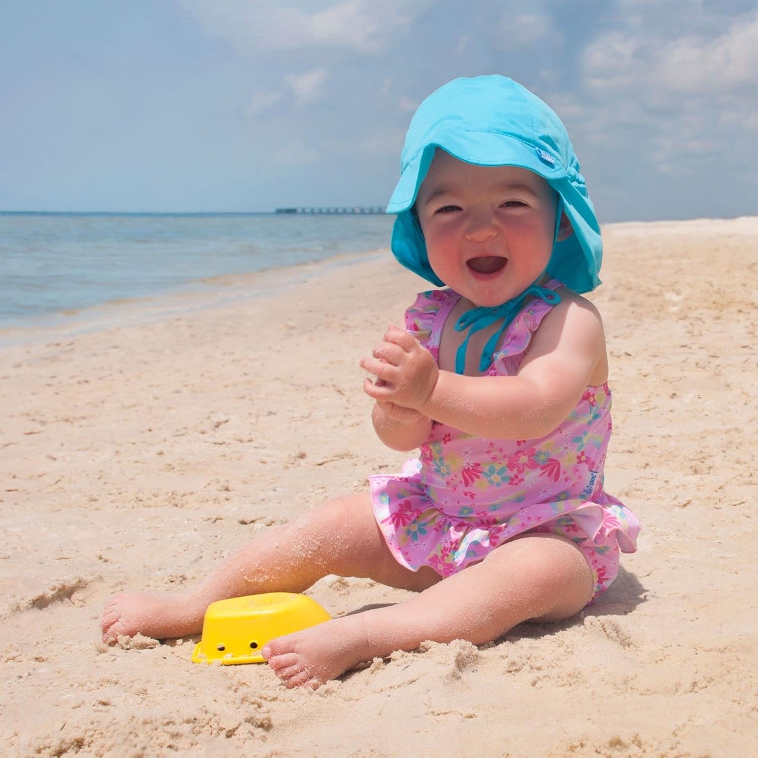 Green Sprouts Unisex-Baby Flap Sun Protection Swim HatHat - Image 2