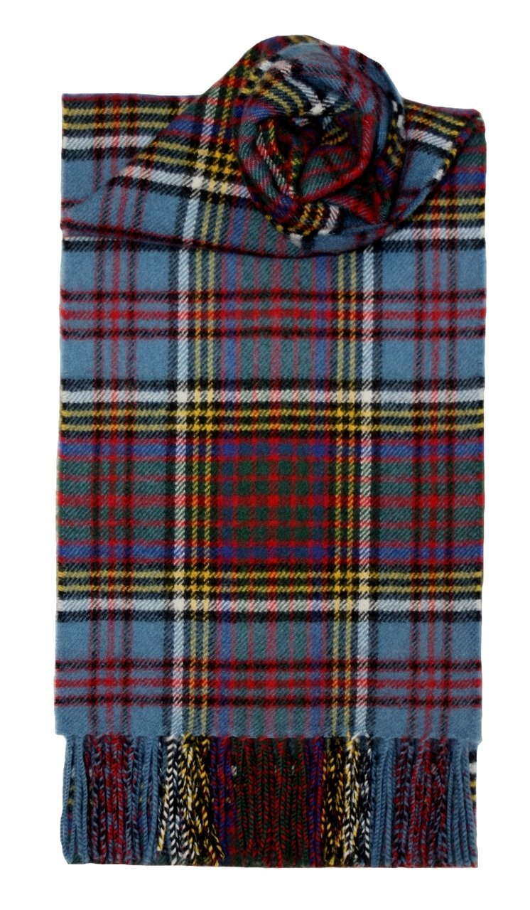 Lochcarron Of Scotland Unisex Multi Anderson Tartan Scarf Modern Lambswool