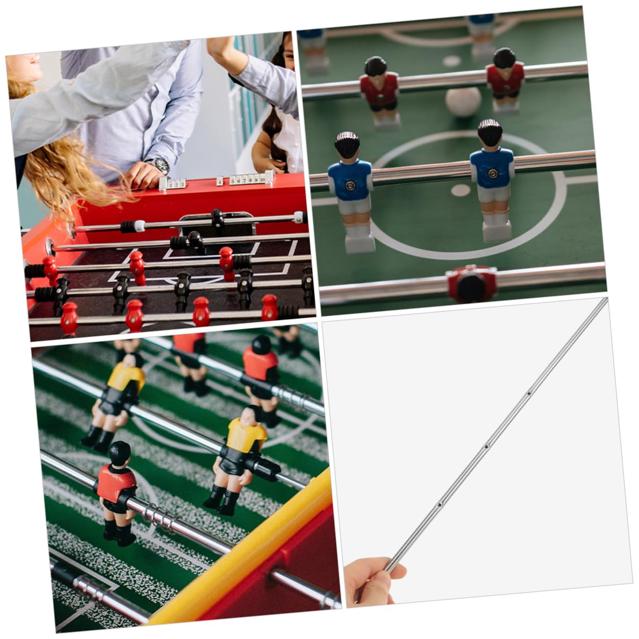 Asta Di Azionamento Per Biliardino in Metallo Maniglia Tavolo Da Calcio Balilla Accessori Compatibile Maggior Parte Dei Tavoli