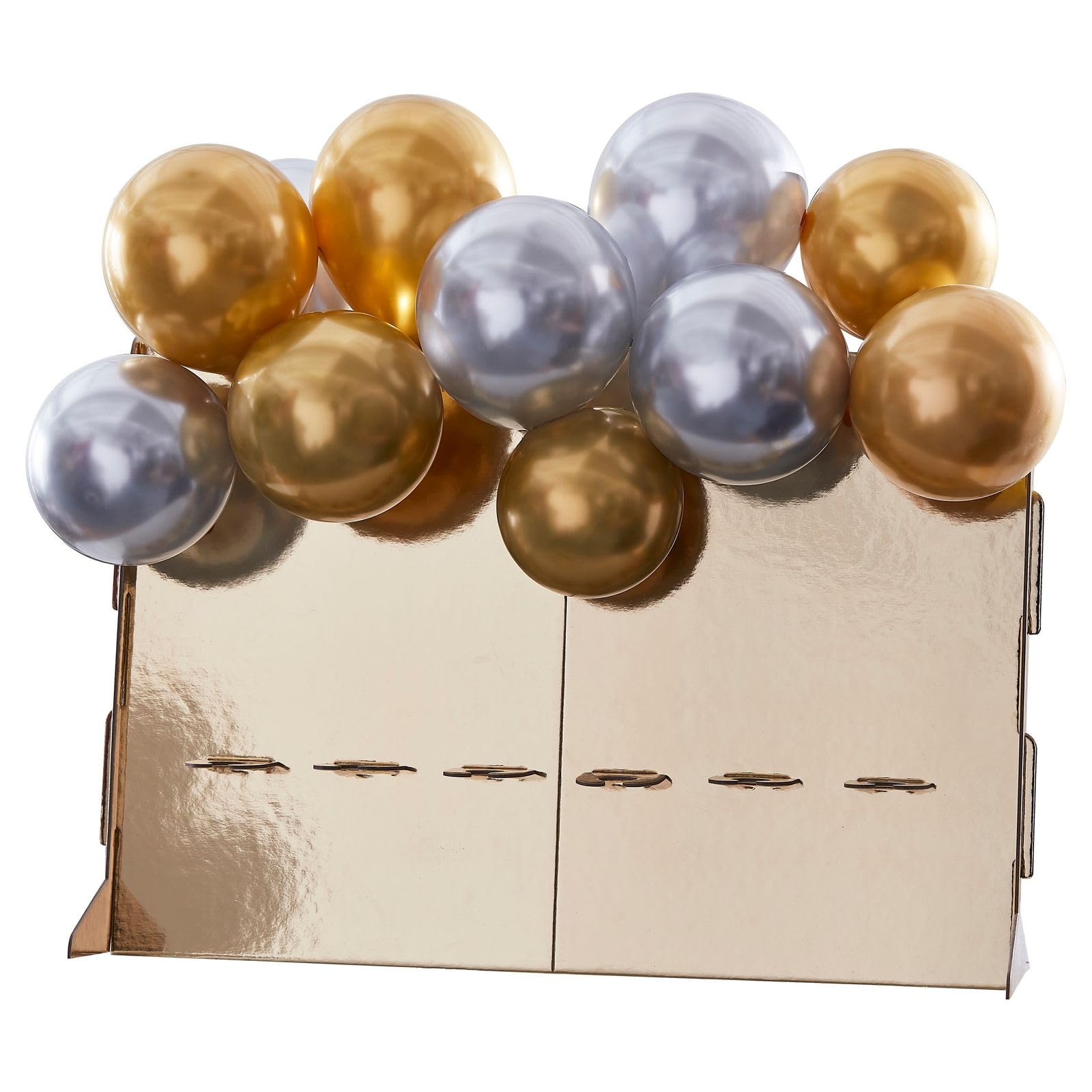 Ginger Ray Gold Drinks Stand with Chrome Balloons