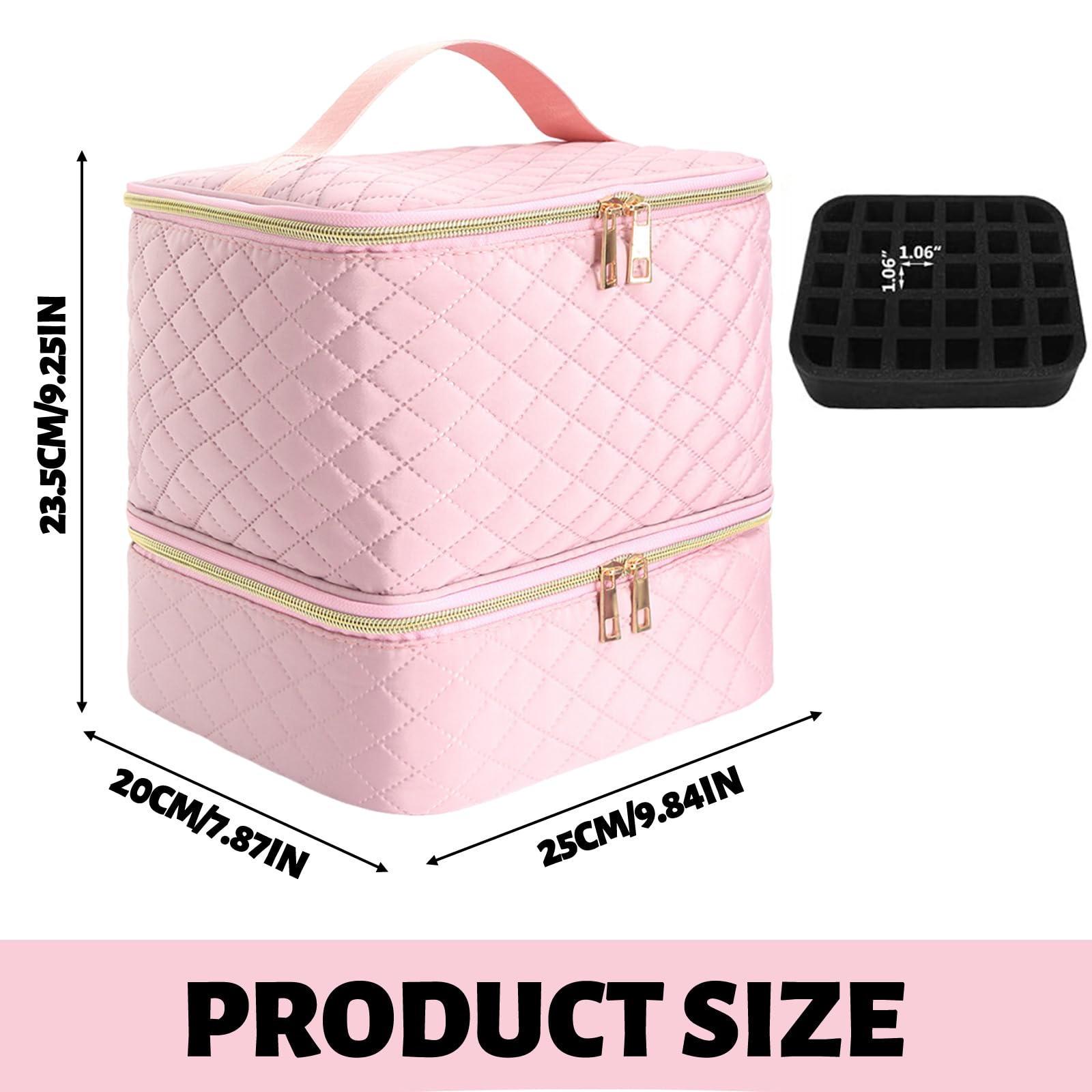Rangement Vernis a Ongle Vernis Semi Permanent,Double Couche Rangement Onglerie pour 30 Flacons de Vernis à Ongles et Lampe à Ongles LED et De Technologie des