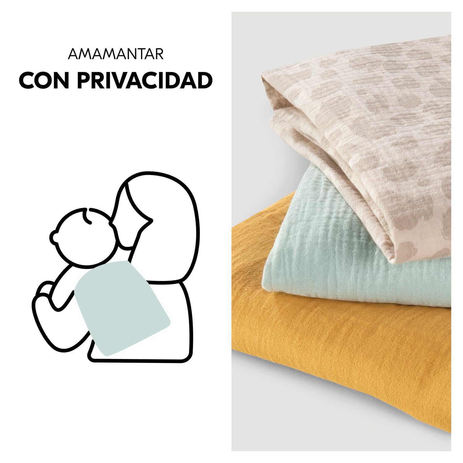 hauck Cuddle N Clean Set de Muselinas Bebé | Salvababas 100% Algodón | Paños de Gasa Grandes Ideales para Recién Nacidos - 80x80 cm