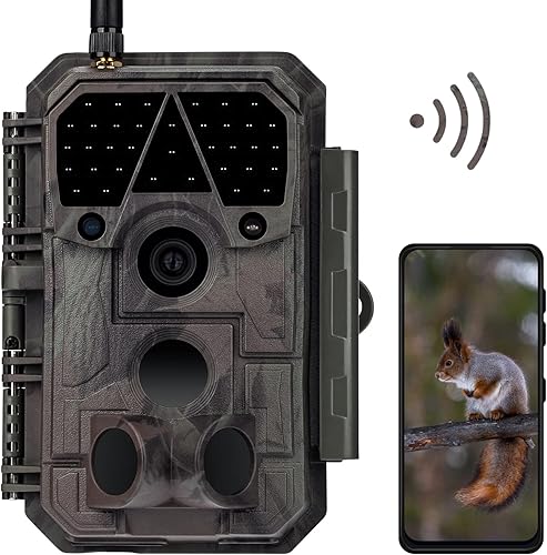 Vista 15 de Cámara Trail P80 Pro, WiFi Bluetooth, sensibilidad a la luz súper baja, ángulo de visión de 120°, cámara de juego de 48MP 1296p, visión nocturna sin