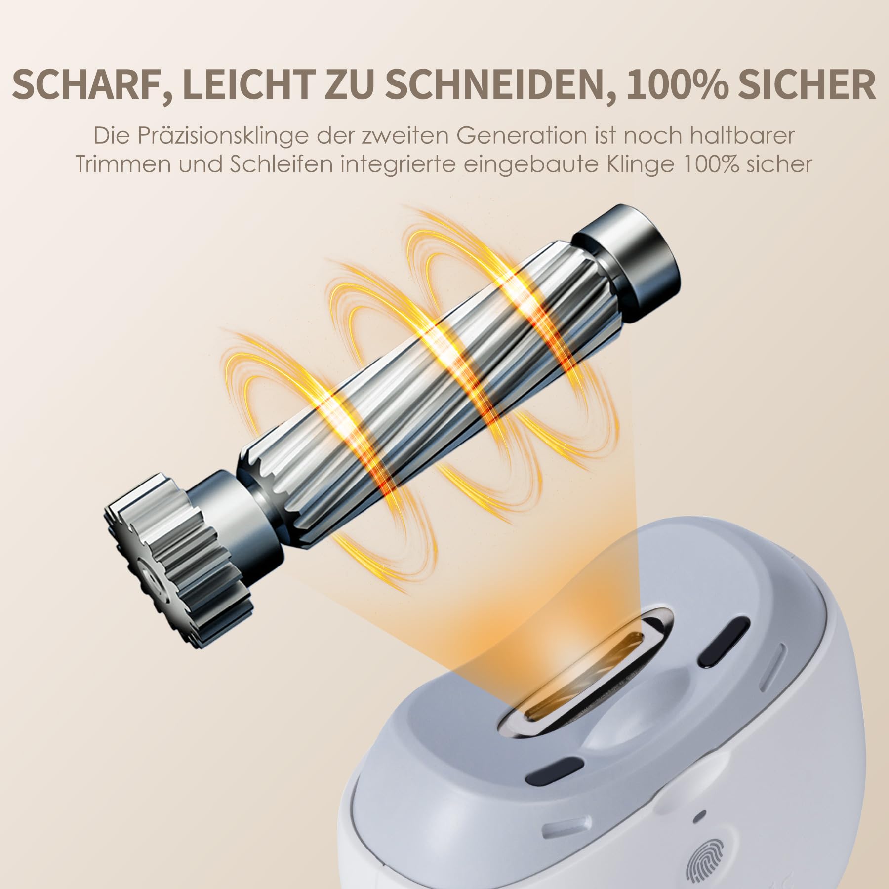 Elektrischer Nagelknipser für Fingernägel Nageltrimmer: 3 in 1 Automatischer Elektrischer Nagelknipser mit LED-Licht, Wiederaufladbar Automatischer Nagelknipser für Erwachsene Senioren Kinder, Weiß