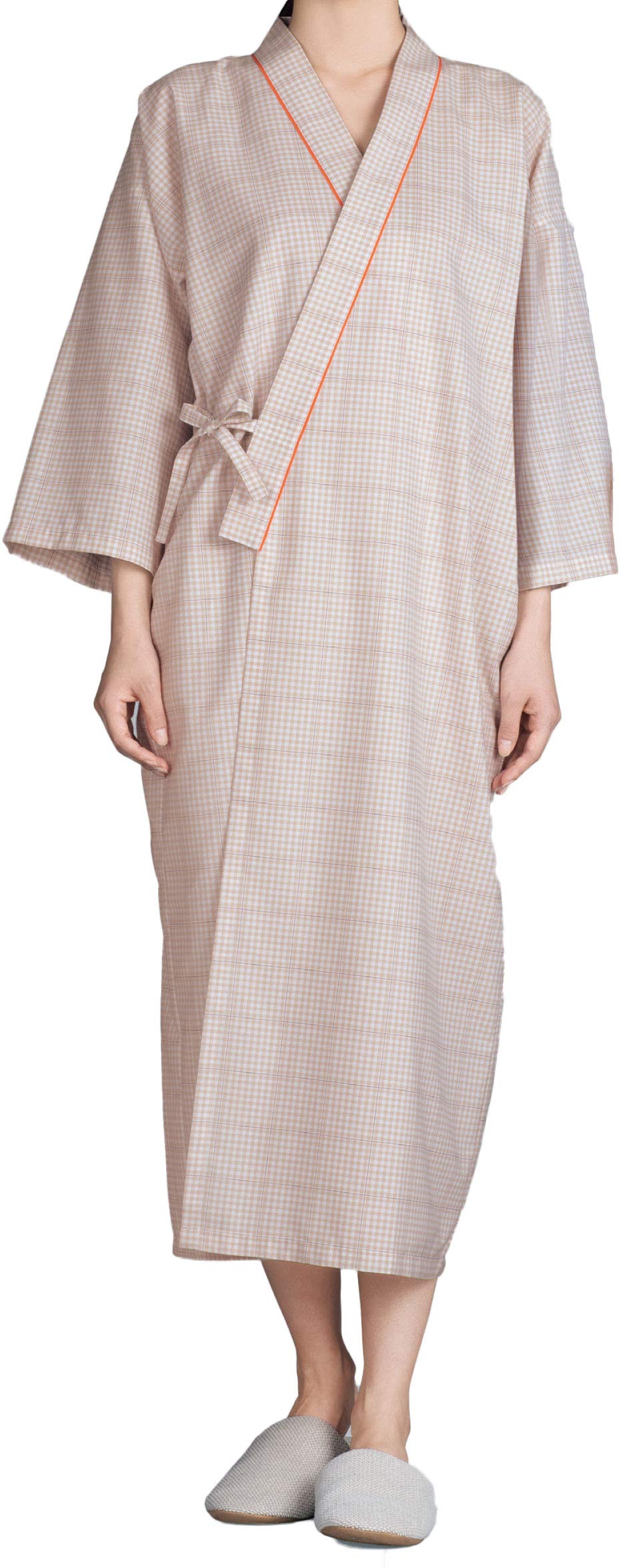 KAZEN Patient Gown 289-71・72 S - 3L L 72: Beige Medical Examination Clothes, Patient Clothes