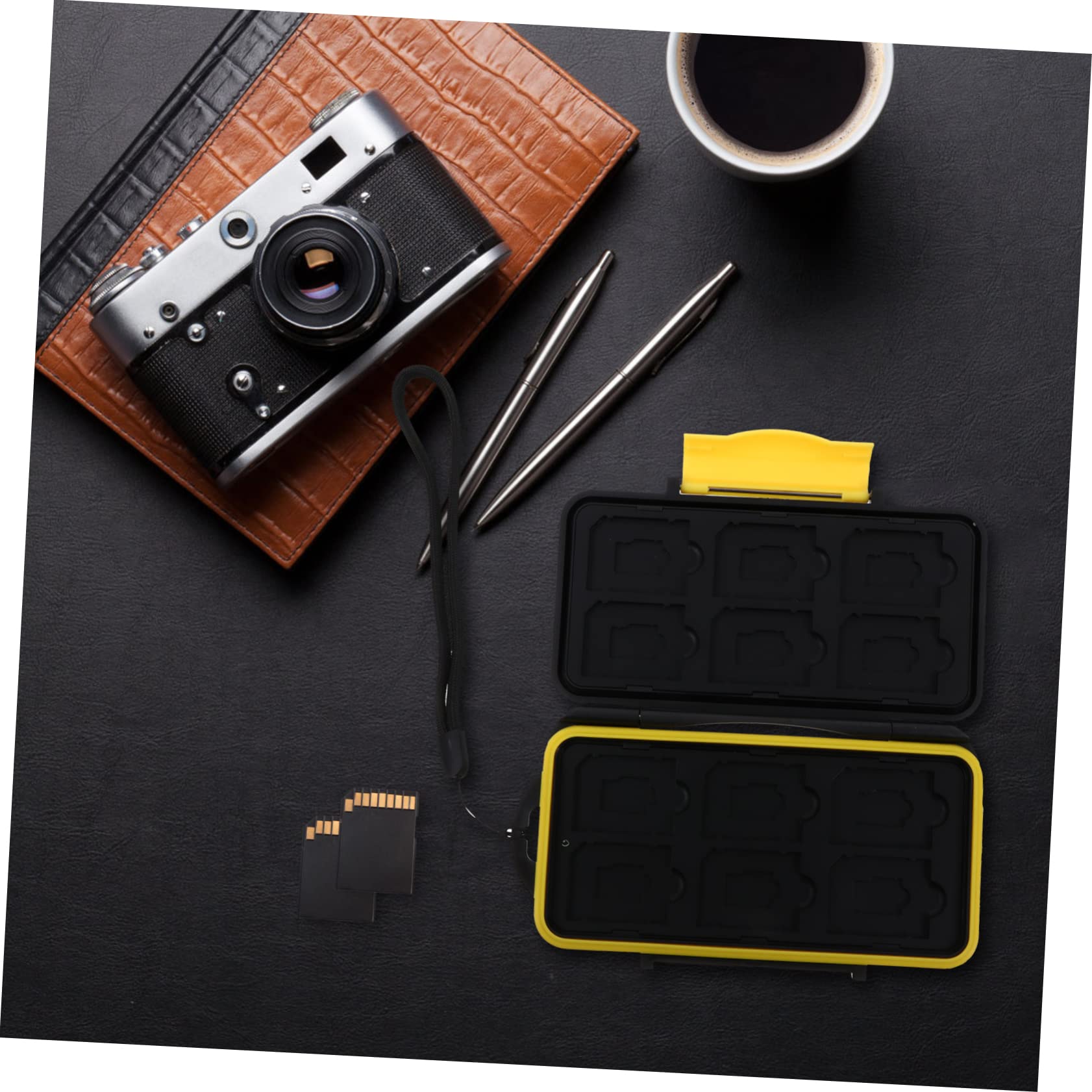 Housoutil 1pc Memory Card Holder Case Drop Resistant Storage for Compact and Lightweight Design for Phones and Cameras Protects Against Damage and Loss