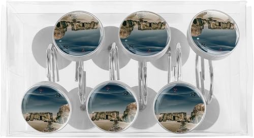 Miniatura 5 de Siebzeh Fantasy Starwars Fiction - 12 ganchos para cortina de ducha, ganchos de resina de metal, ganchos de acero inoxidable de vidrio antioxidante