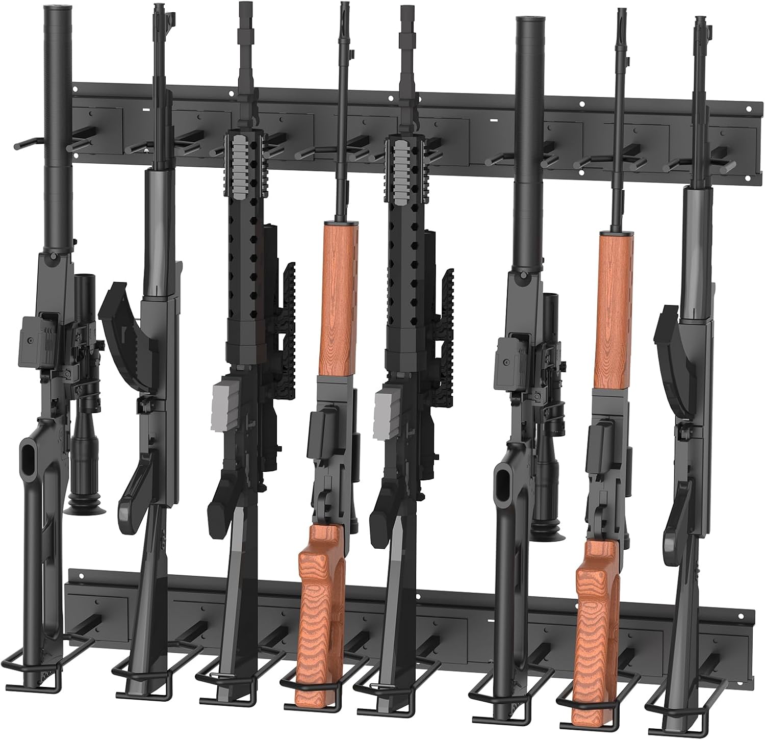 Amazon.com: Nandae Upgrade Gun-Rack for Wall Indoor, Heavy Duty Steel ...
