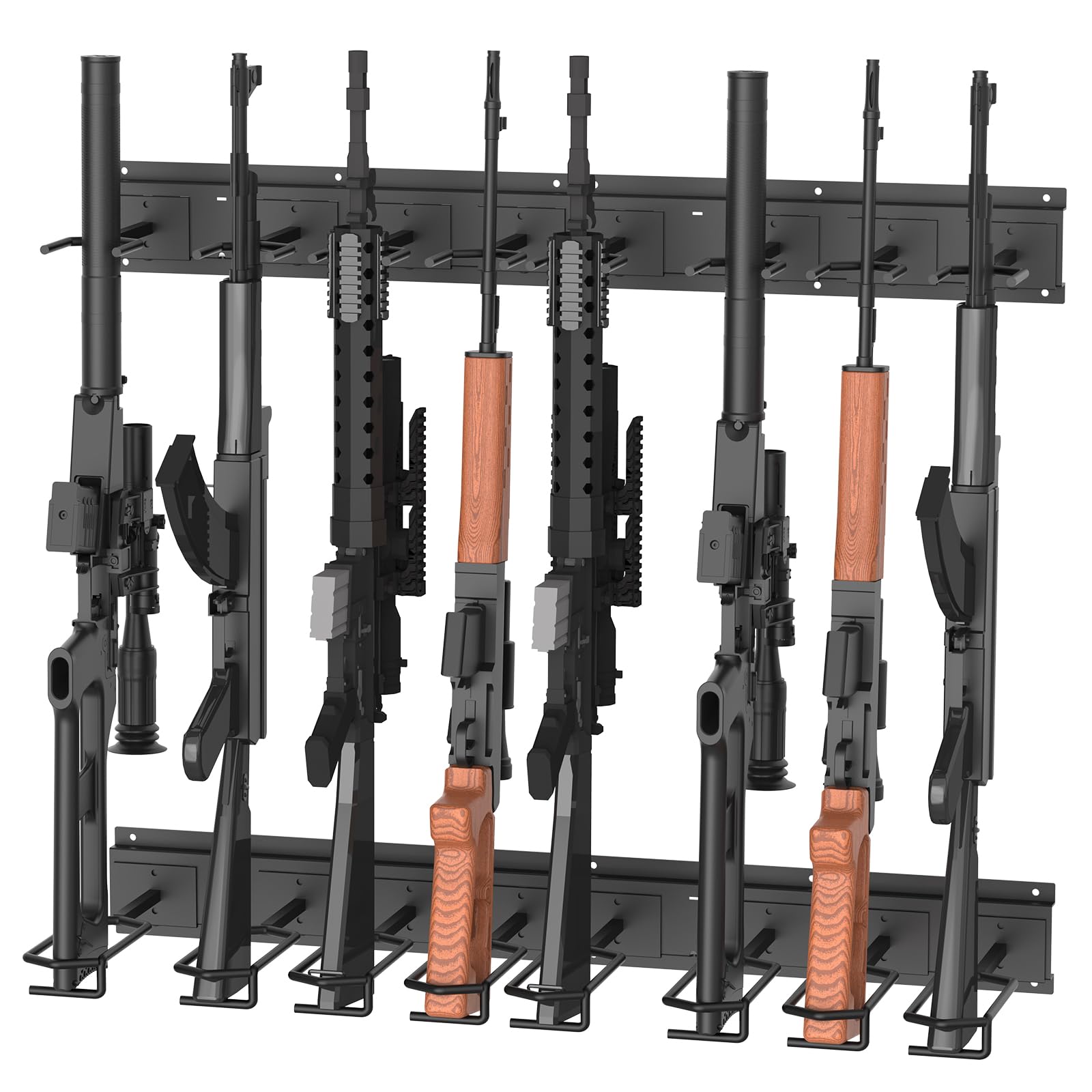 Amazon.com: Nandae Upgrade Gun-Rack for Wall Indoor, Heavy Duty Steel ...