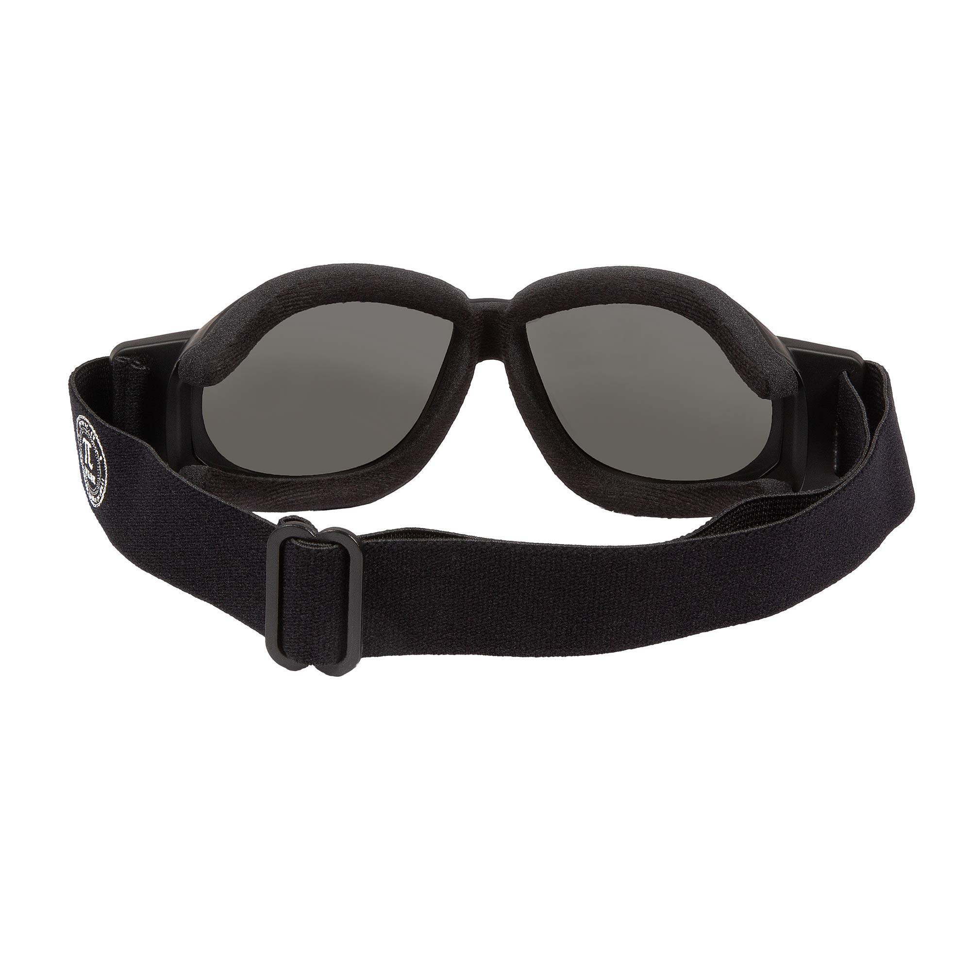 PiWear® Black Hills kleine Motorradbrille selbsttönend über Helm winddicht rutschfest gepolstert beschlagfrei klar