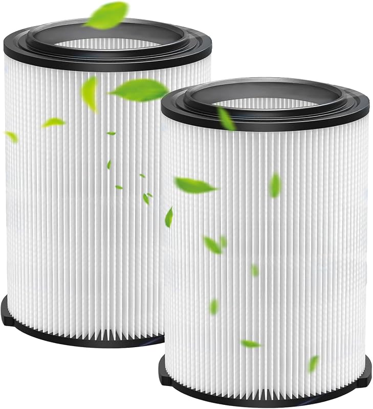VF4000 Replacement Shop Vac Filter for Ridgid 5-20 Gallon, 2 Pack | Standard Wet/Dry Replacement Shop Vac Filters Vf4000 Compatible with Husky 6-9 Gallon Vacuum Cleaners & for Craftsman Vacs