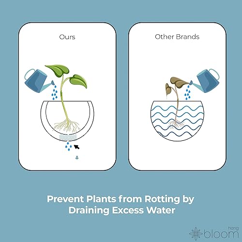 Miniatura 8 de HANGBLOOM Maceta de bola de discoteca de 8 pulgadas + 4 pulgadas + 4 pulgadas con agujeros de drenaje y ganchos, macetas colgantes para plantas de
