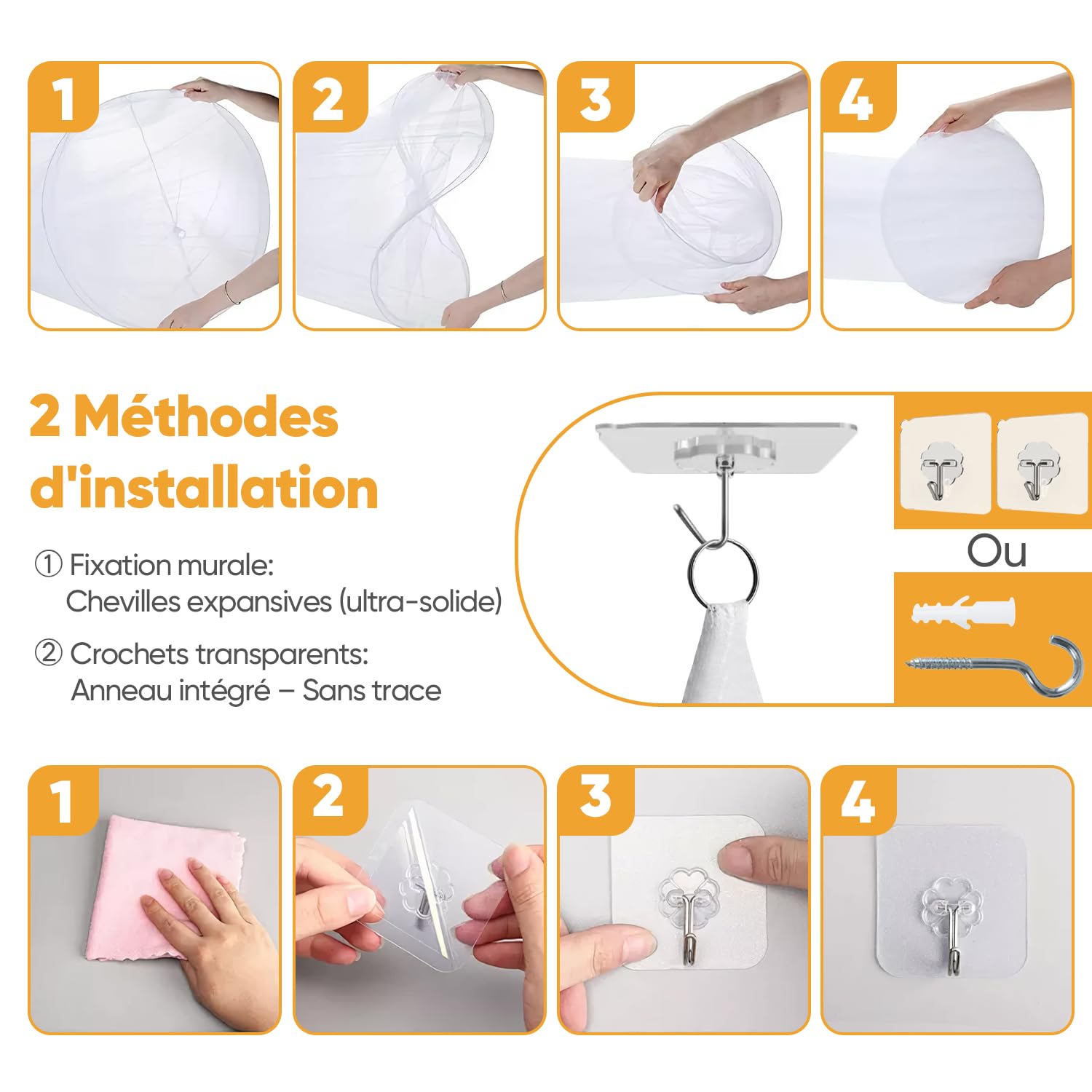 Moustiquaire Lit Simple Ou Double Sekey - Protection Anti-Insectes Avec Kit Suspension Facile