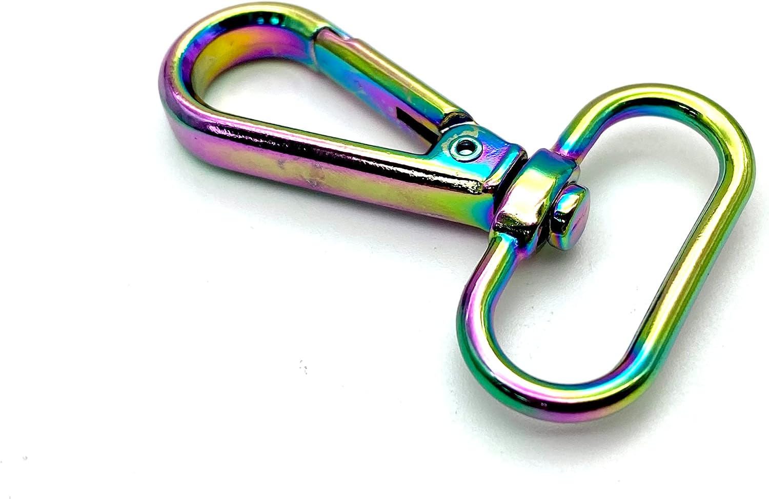 3dancraftit Push Gate Swivel Snap Hooks Lanyards Clasp Clips Lobster Clasps Hook zinc alloying 1 inch / 25mm (Eye Size) 6 Pieces Rainbow T222