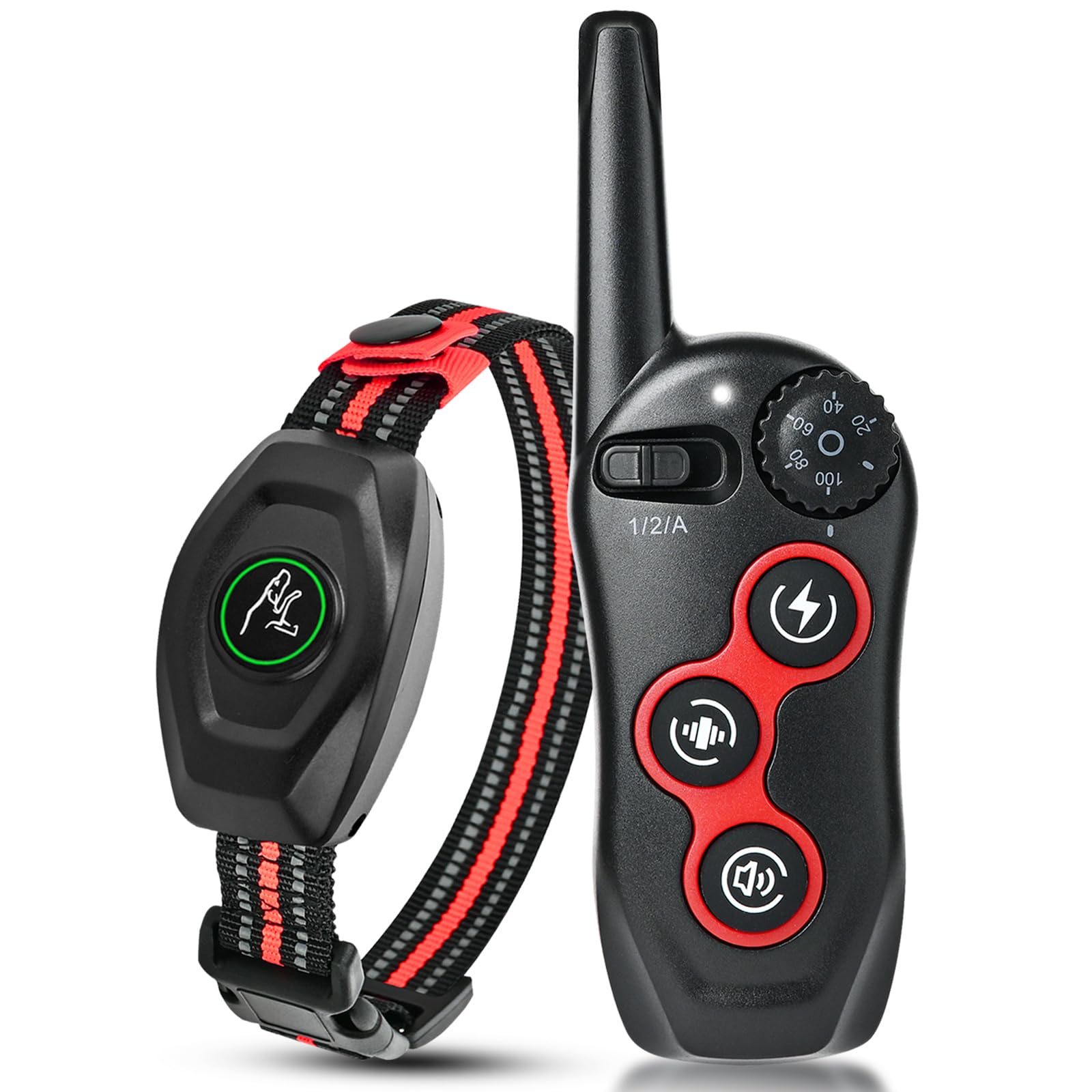 Bark Collar - 2 in 1 Dog Training Collar w/3 Training Modes, Beep, Vibration, Rechargeable Auto Anti-Bark Waterproof Collar with 1300ft Range for Small Medium Large Dogs