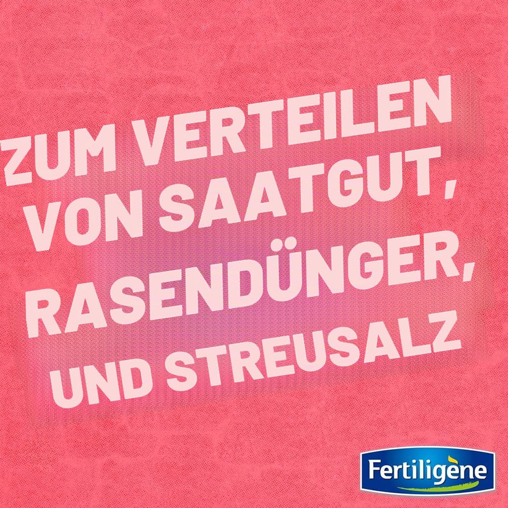 Fertiligène Easy Green Streuer 3-in-1, für Dünger, Saatgut und Streusalz, Fassungsvermögen: 5 bis 9 kg, mittlere und große Flächen, aus recycelbaren Materialien