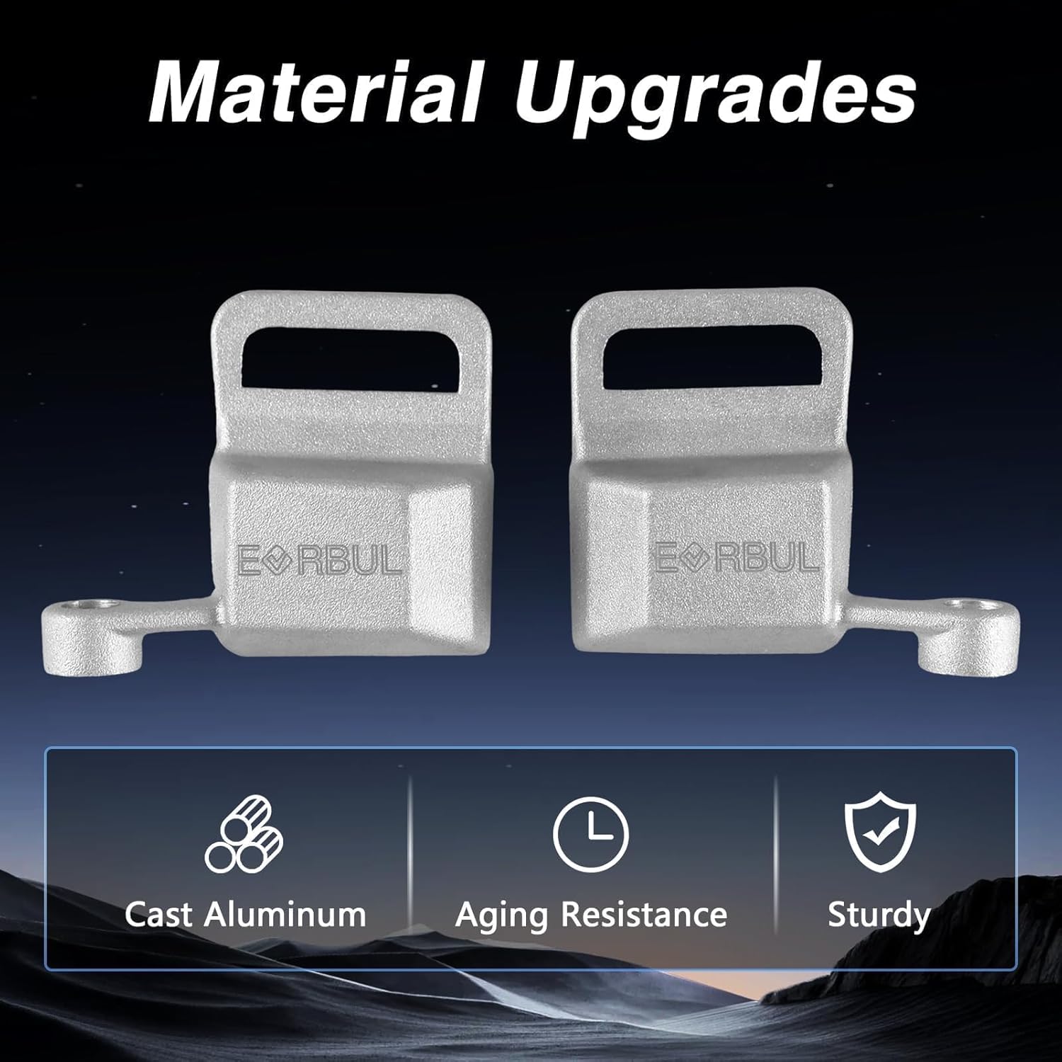 EVRBUL Pair of Upgraded Aluminum Car Door Arm Rest Switch Panel Clip Repair Kit Door Arm Rest Bracket Driver and Passenger Side Compatible with 2003-2007 Chevrolet Silverado Avalanche Tahoe GMC Sierra