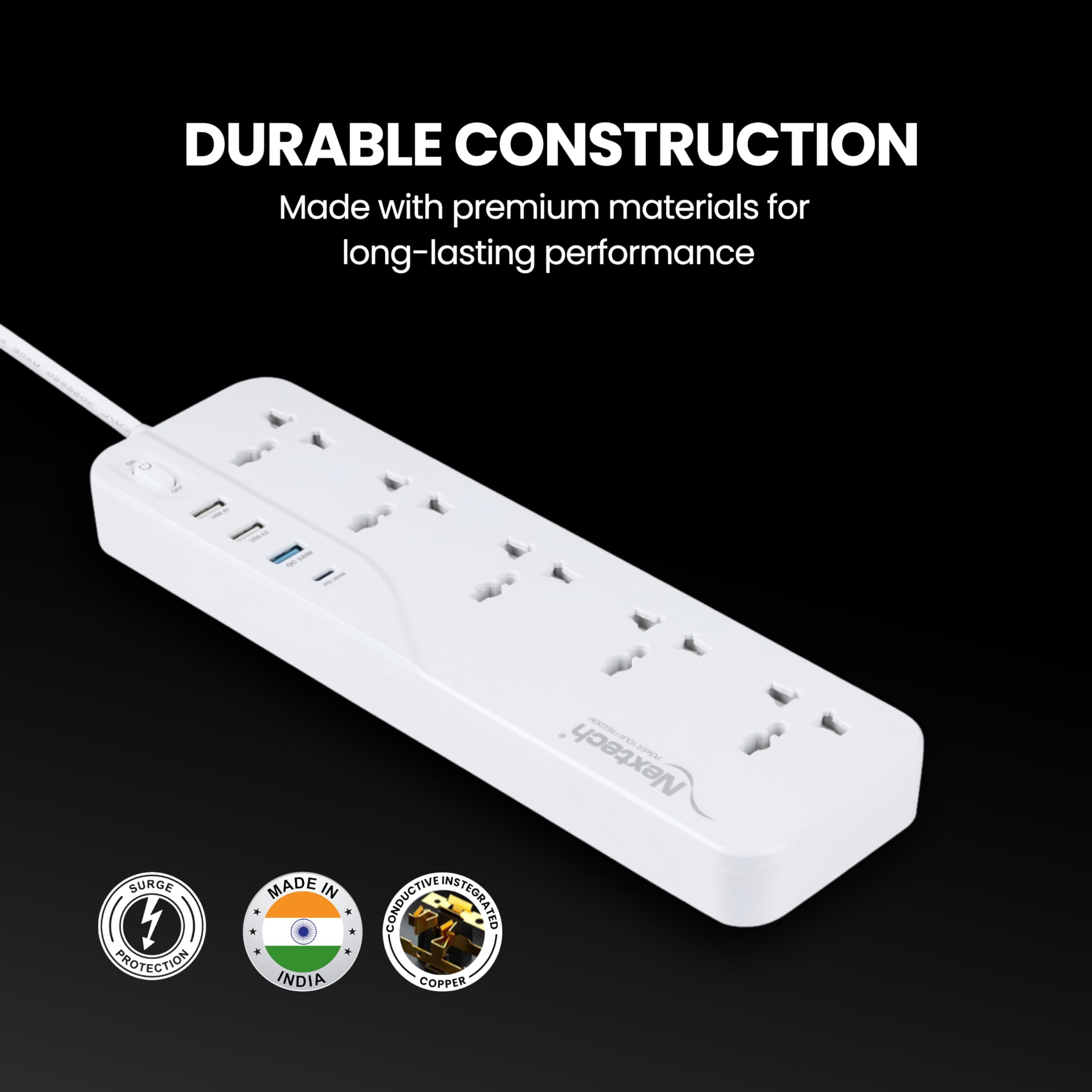 Nextech 9-in-1 Surge Protector - USB & PD Charging -4 Nextech 9-in-1 Surge Protector - USB & PD Charging -4